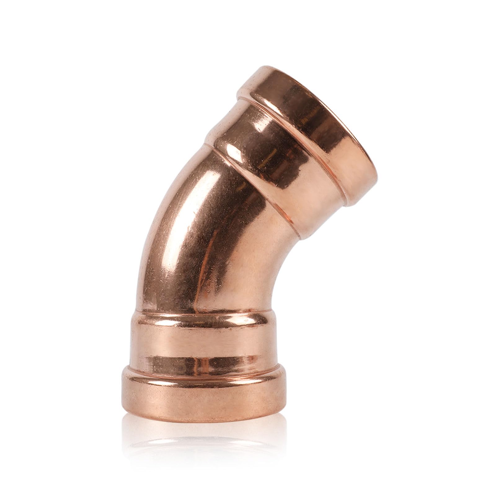 1 Unidad de Codo de presión de Cobre GUOFIS, Codo de presión de 45 Grados de 3 Pulgadas P x P para tuberías de Agua