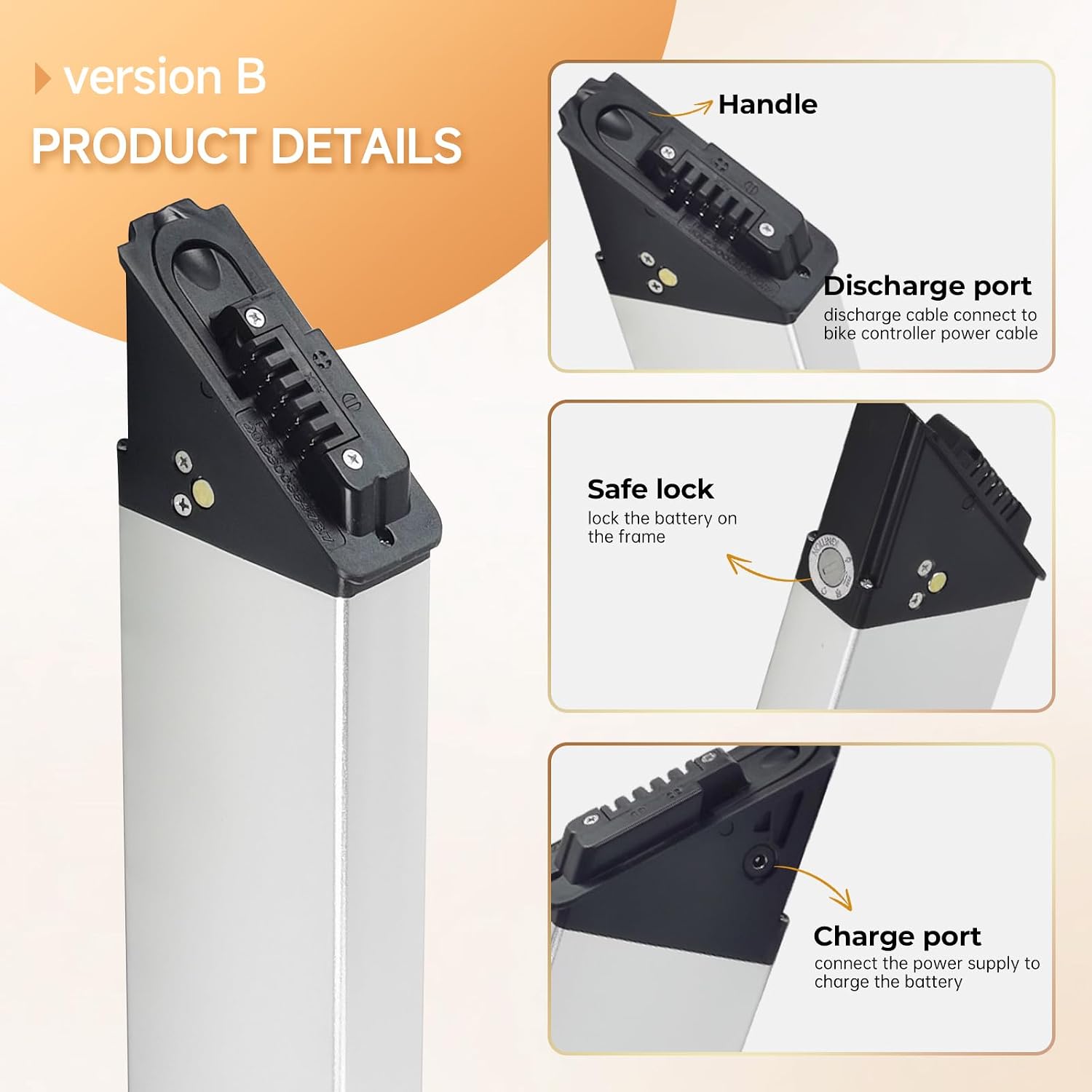 Folding Ebike Battery LECTRIC XP Step-Thru 3.0 48V 14Ah 672Wh Lithium ion Batteries for Jasion EB7 st. Gotrax R2 F2 R3 Hitway BK20 Foldable E-Bike Battery (Step Thru 3.0)