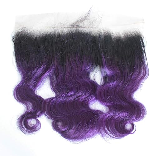 Miniatura 3 de Forawme Cabello humano brasileño virgen ombré ondulado, 4 paquetes de 18, 20, 22, 24 pulgadas, 1Bmorado, suave, sin procesar, para mujeres negras