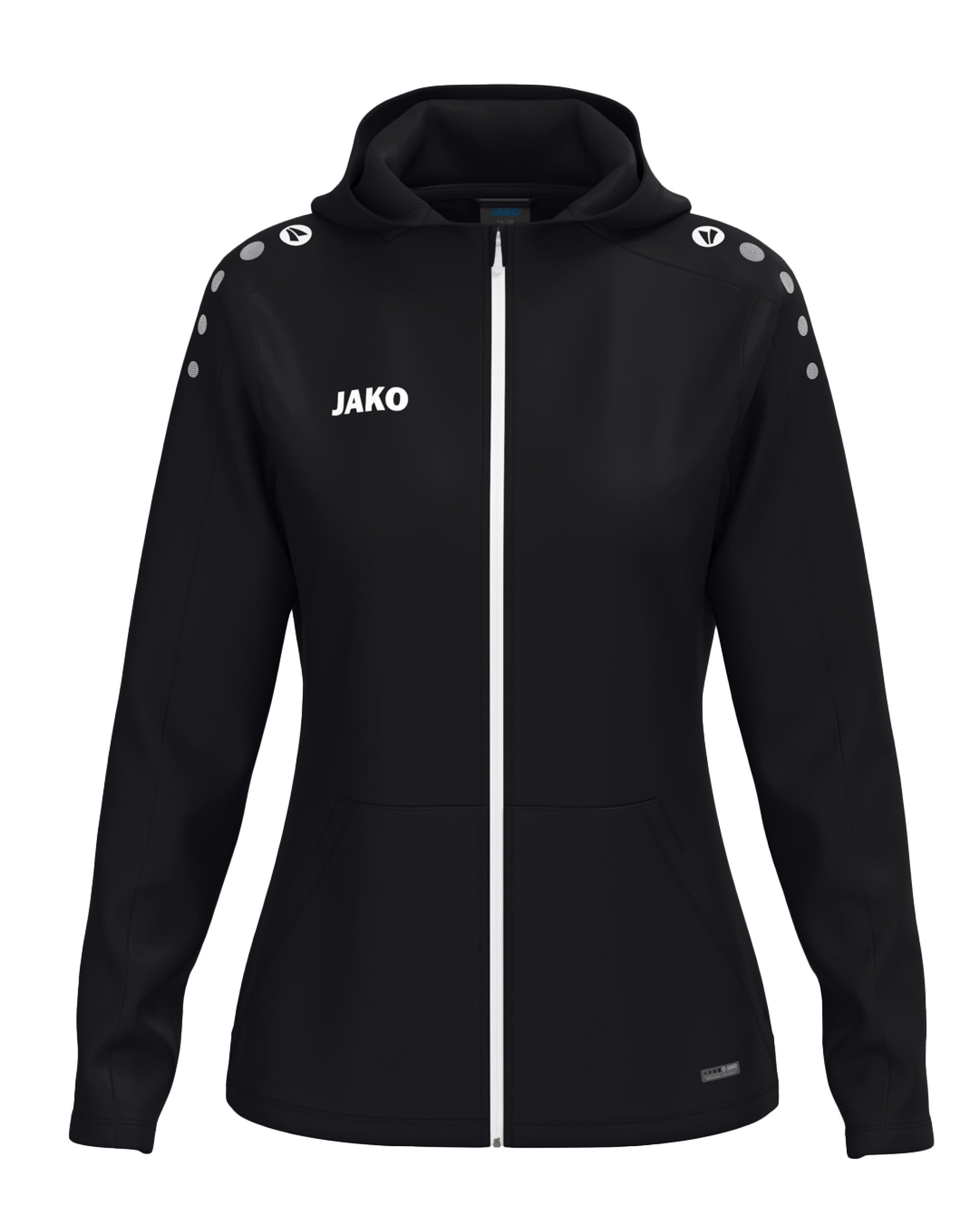 JAKO One Kapuzenjacke – Atmungsaktive Sportjacke für Damen aus 100% Polyester, mit weichem Micro-Fleece, ideal für Sport und Freizeit