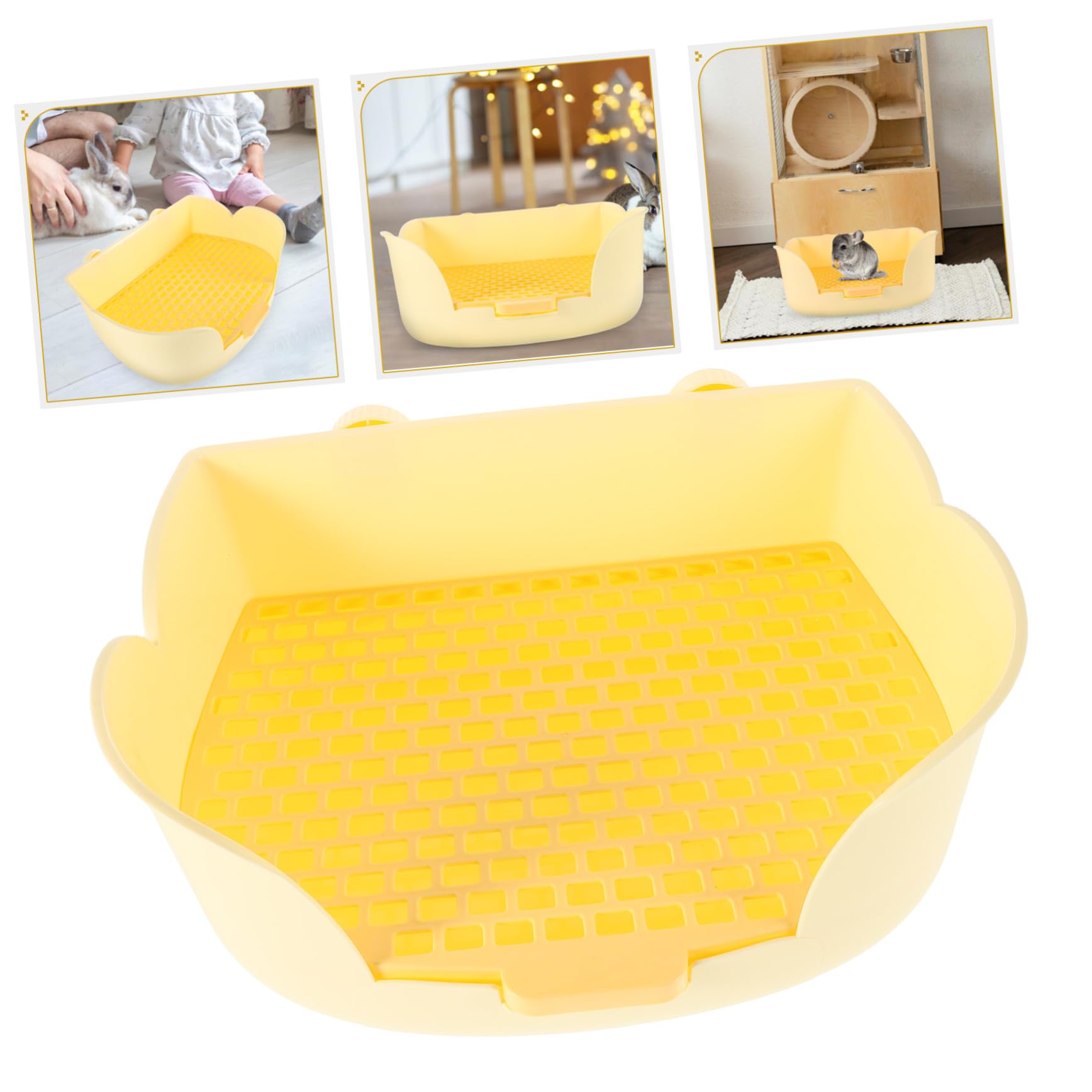 Litter Box Tray Ecktoilette Für Kleintiere Kunststoff Für Kaninchen Meerschweinchen Und Chinchillas Einfach Zu Reinigen Installieren Für Käfige Und Zuhause