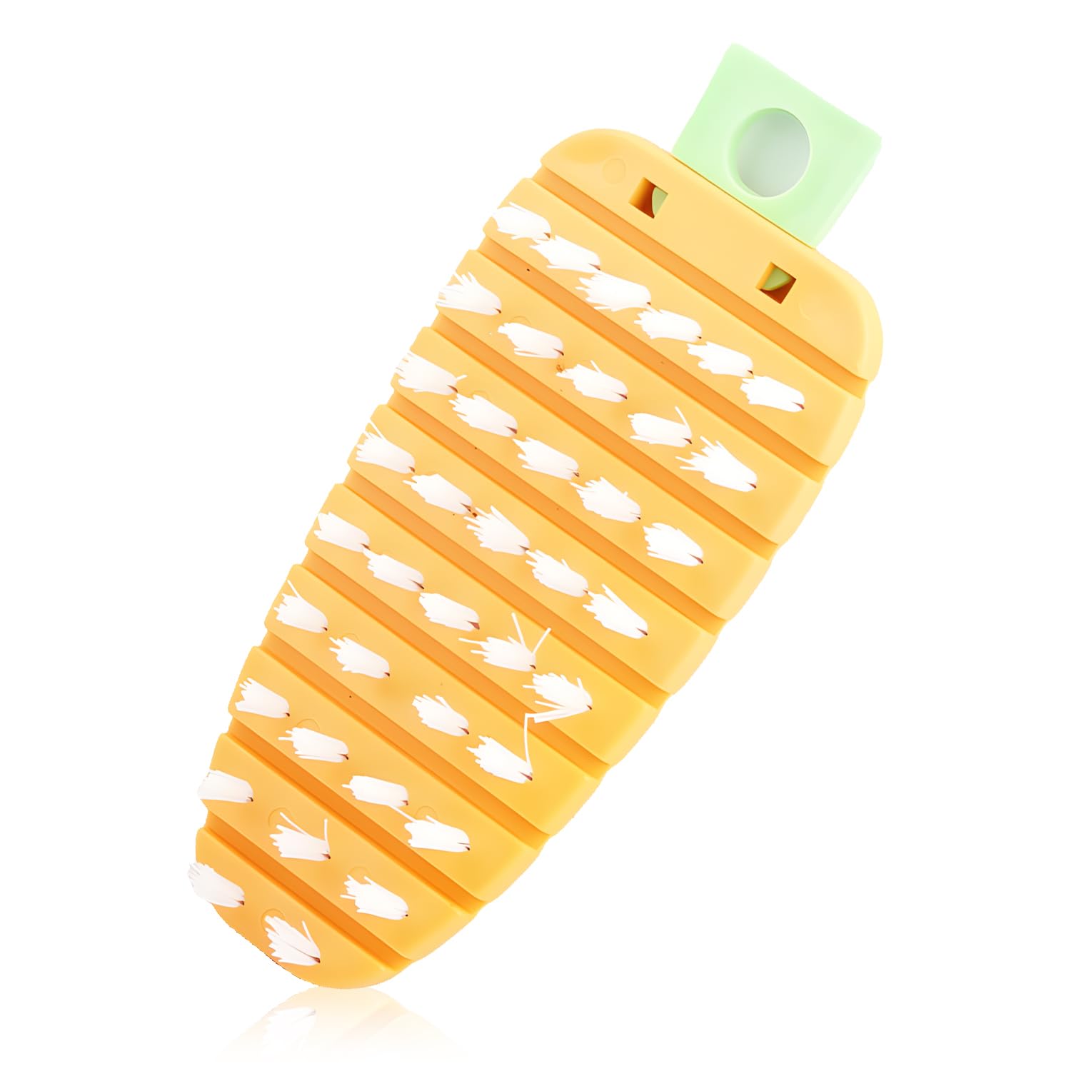 Lotsdonxia Orange Carrot Shape Vegetable Scrubber, Flexible Plastic Potato Scrub Brush For Kitchen