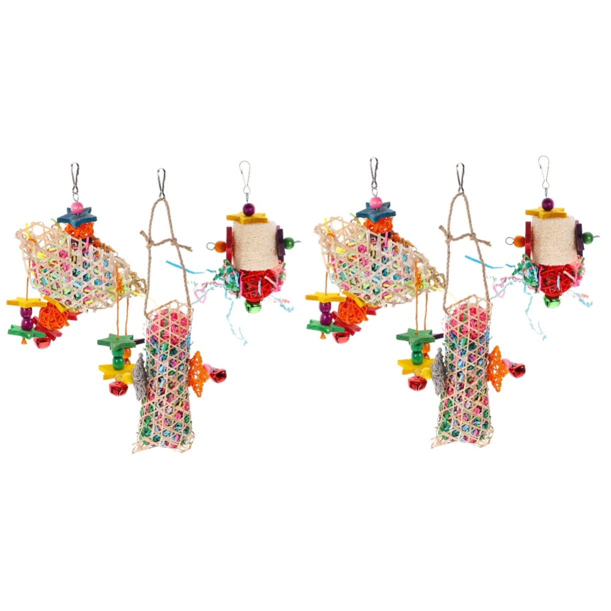 POPETPOP 6pièces Jouet à Mâcher pour Oiseaux Jouet Multifonction pour Perroquets Et Calopsittes Design Et pour Divertissement Oiseaux