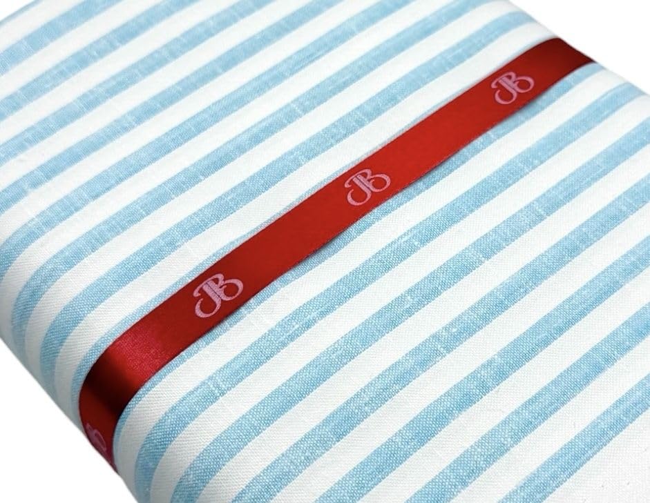 Image of JHABAK'S Unstitched Striped Shirt Fabric for Men - Cotton Linen Blend Lining Material - Shirt and Kurta Piece Cloth