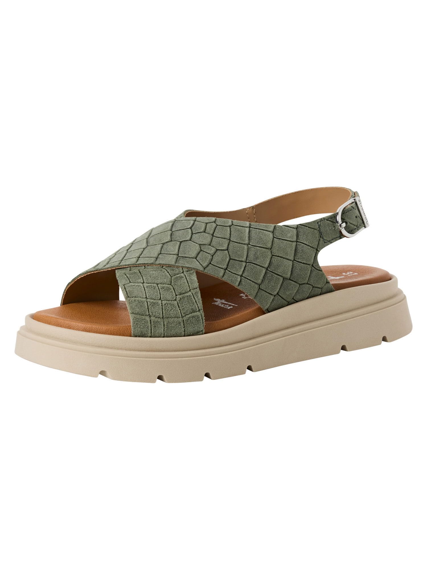 Tamaris Women's Damen 1-28270-42 Wedge Sandal, Sage Structure, 6.5 UK