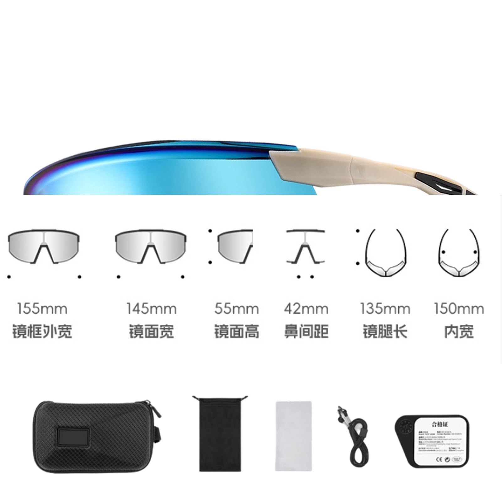 Gafas de equitación para motocicleta con protección UV400 resistente al viento y lente fuerte para ciclismo al aire libre
