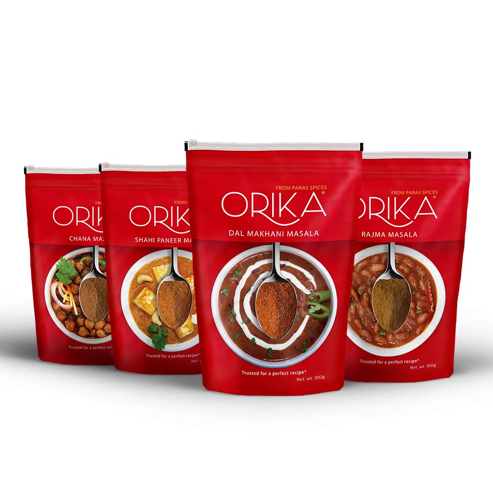 ORIKA Shahi Paneer Masala, Chana Masala, Rajma Masala, Dal Makhani Masala (Pack of 4, 100gms Each) (B08CBQ7KJQ) Amazon Price History, Amazon Price Tracker