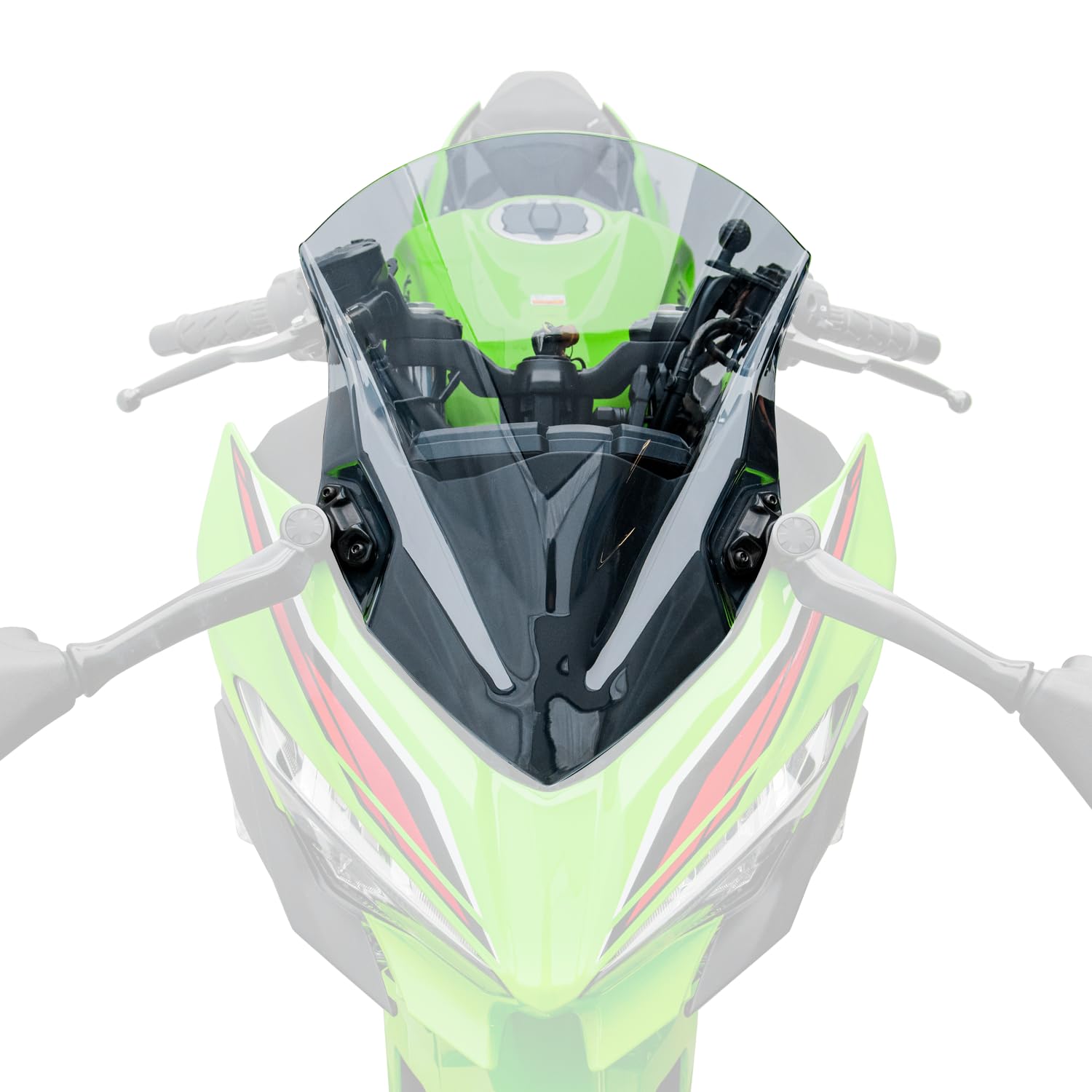 Motorcycle Windscreen Windshield for Kawasaki Ninja400 Ninja 400 2018 2019 2020 2021 2022 2023 2024 Adventure Sport Wind Screen Fairing Deflector Protector (Light Smoke)