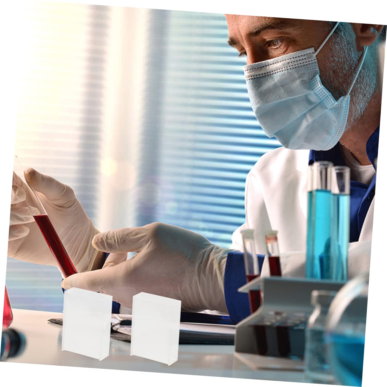 OUNONA 8pezzi Cuvette Professionali Per Spettrofotometria Del Resistenti Acidi Laboratori
