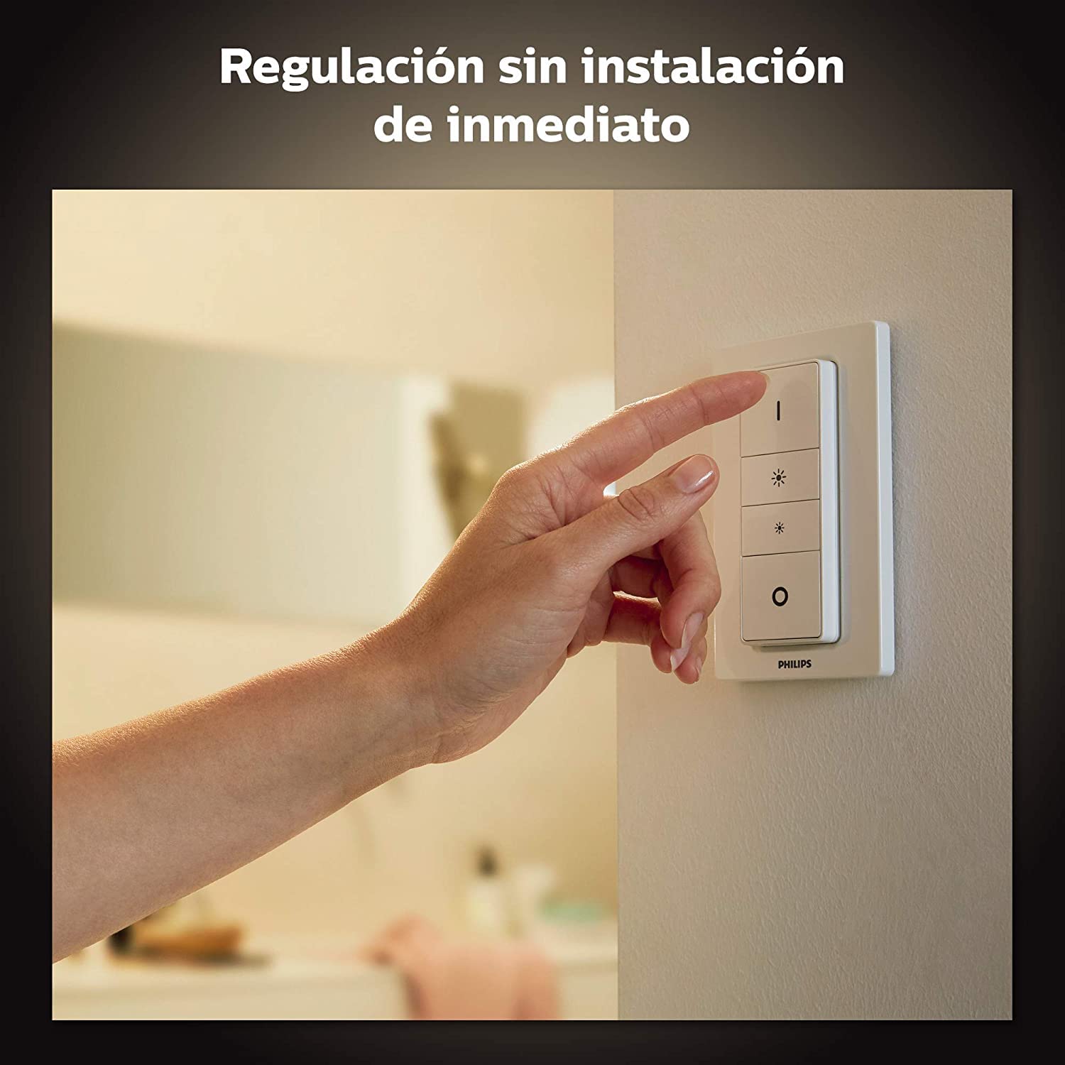 Philips Hue – Lámpara inteligente, Hue Adore, Foco Empotrable LED Inteligente, Luz Blanca de Cálida a Fría, Compatible con Alexa y Google Home, Color Cromado