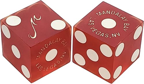 Miniatura 4 de Amplia selección de auténticos pares de dados de dados de casino de Las Vegas, números de serie mixtos (Bally (Red Frosted))