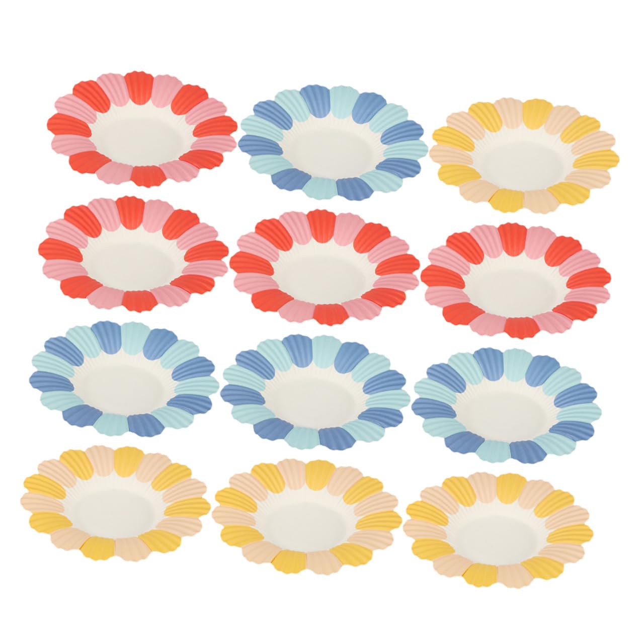Assiettes en carton pour vos tables de dessert et fêtes intérieures fleuries, lot de 150 légères