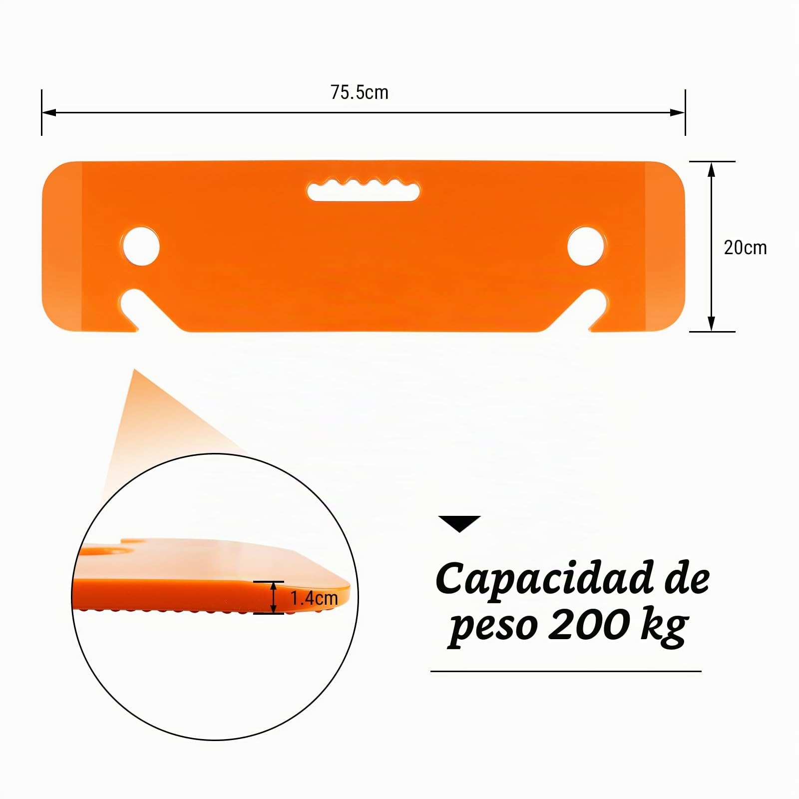 LOSCHEN Tabla de transferencia, ayuda deslizante para el traslado de silla de ruedas a la cama, al inodoro, a la bañera, al coche (naranja)