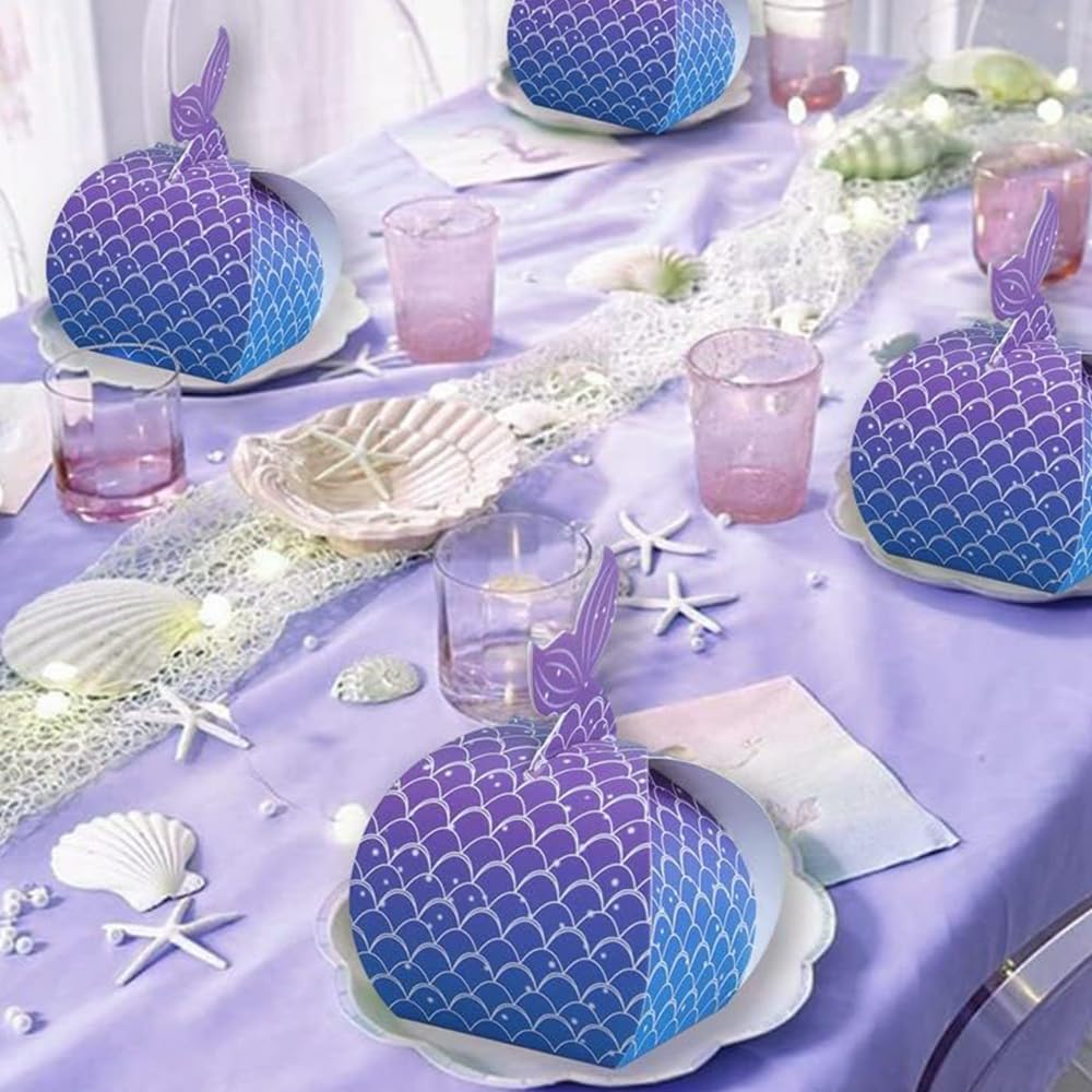 30 Scatole Regalo Sirena - Per Caramelle, Bomboniere, Feste A Tema, Compleanni E Matrimoni