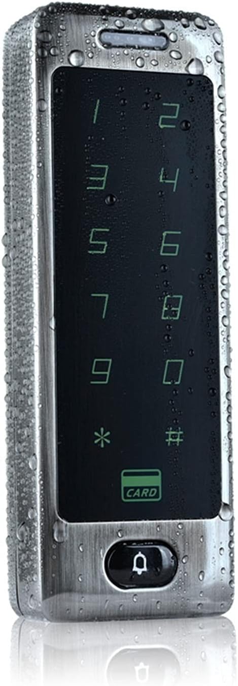 Clock in Machine, Waterproof Touch Metal Access Control Electronic Door Lock Electric Gate Opener Smart Keypad Case Reader ID Card, Rose