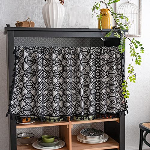 Cortinas de cocina de lino de algodón de alta densidad con caída ligera premium 2