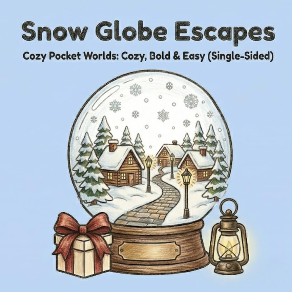 Snow Globe Escapes: Cozy Pocket Worlds: Cozy, Bold & Easy (Single-Sided) (cozy pocket worlds series)