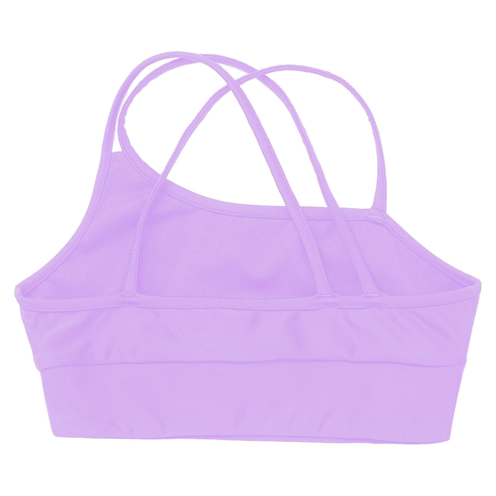 Freebily Enfant Fille Brassière Soutien Gorge Sport Fitness Ados Débardeur Haut Gymnastique Danse Yoga Musculation Haut de Bain Sportswear Dancewear 5-14 Ans