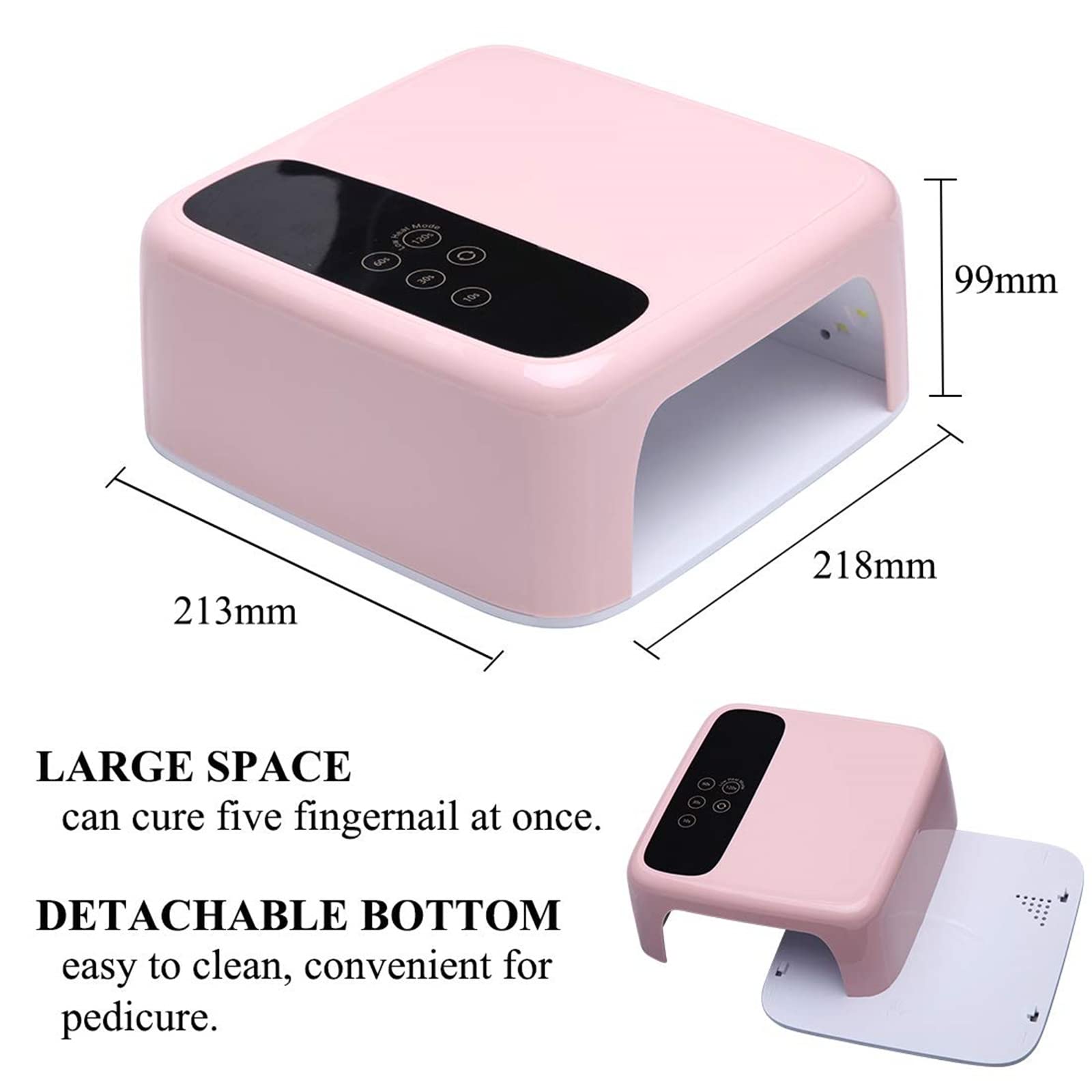 ZYC Lampada per Unghie a LED Senza Fili UV 72W Ricaricabile 15600mAH Lampada arricciacapelli per Smalto Professionale per Unghie in Gel per Tutti Gli smalti per Unghie in Gel