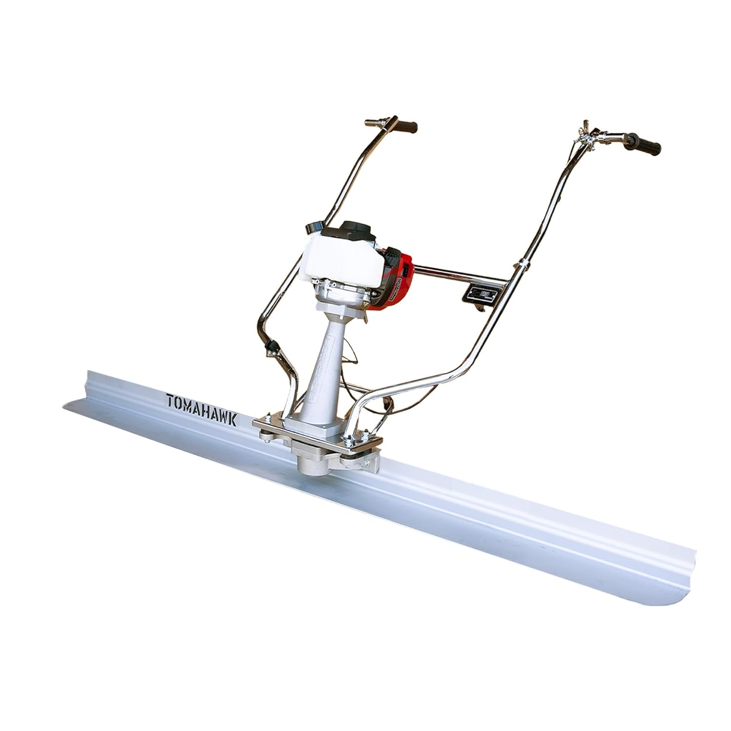 TOMAHAWK 1.6 HP Honda Gas Vibrating Concrete Power Screed Motor with 14ft Aluminum Magnesium Board Straight Edge Bar Set and 360° Handles with GX35 Honda Engine