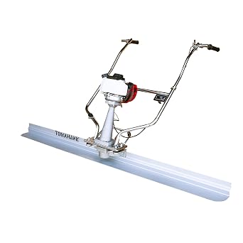 TOMAHAWK 1.6 HP Honda Gas Vibrating Concrete Power Screed Motor with 14ft Aluminum Magnesium Board Straight Edge Bar Set and 360 Handles with GX35 Honda Engine