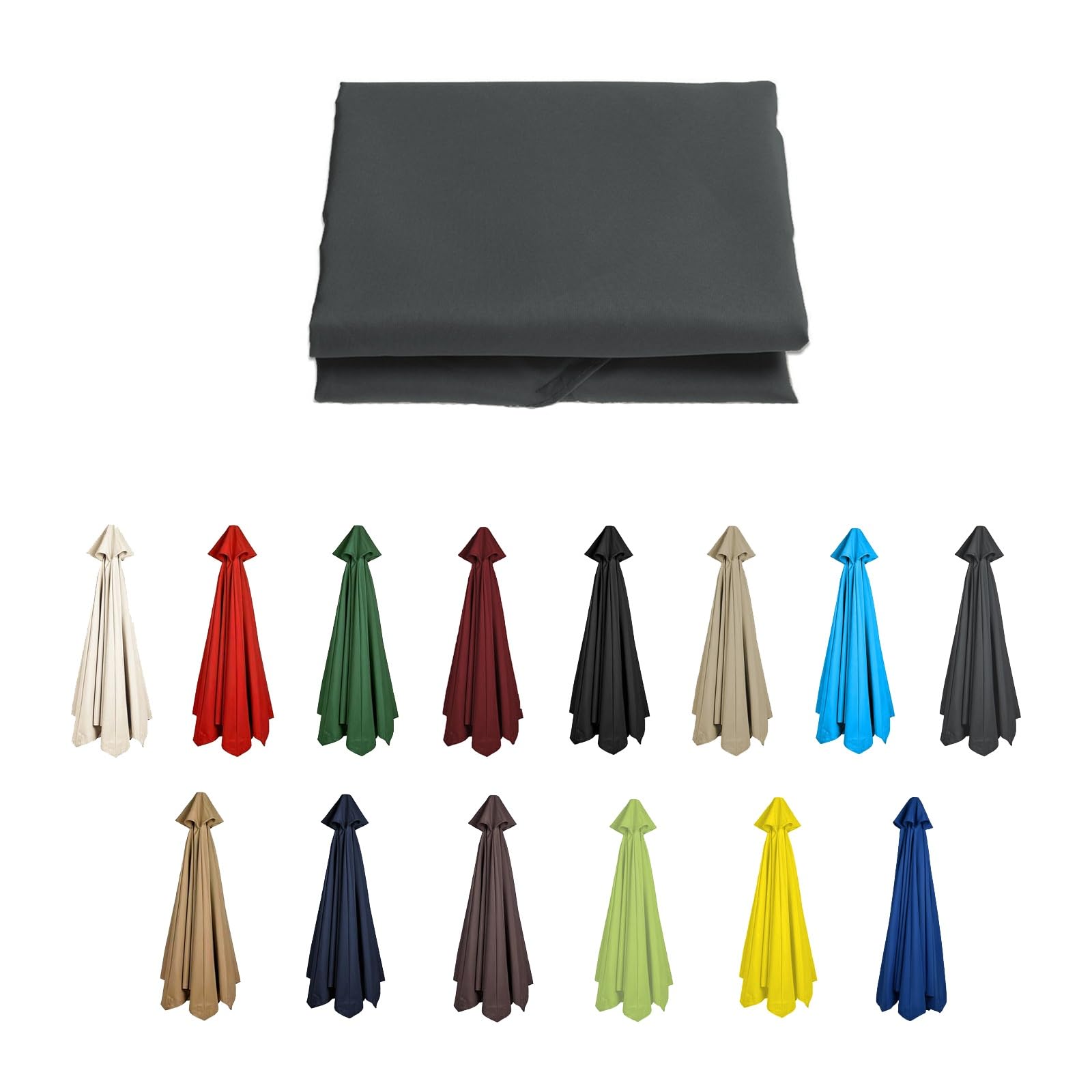 Replacement parasol cover,Patio Umbrella Replacement Canopy 8.9ft/9.9ft(2.7 M/3 M),Universal Umbrella Replacement Cloth 6 Arms/8 Arms Market Table Umbrella Canopy Garden Parasol Canopy Cover ( Color :
