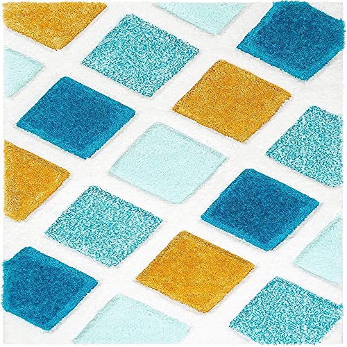 Image of F & B RUGS ; SUPERIOR QUALITY PRODUCTS Soft Indoor Modern Shag Microfiber USA Exported Carpet with 2. inchInch Thickness Silky Fluffy Smooth 9x12 feet Blue