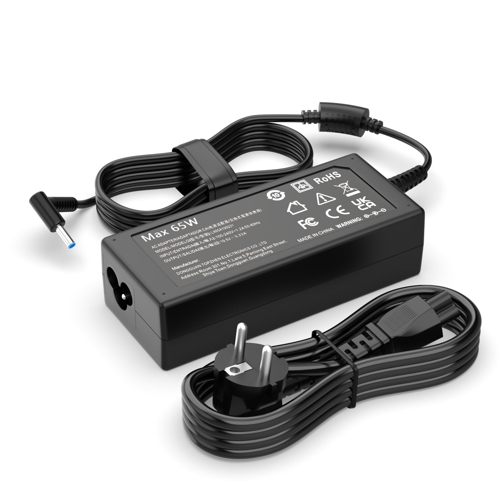 DECSZDY 65W Ladekabel Laptop Ladegerät Kompatibel mit HP Elitebook Probook 650 645 640 455 450 470 255 430 440 G10 G9 G2 G3 G4 G5 Elitebook 1030 1040 850 840 820 G2 G3 G4 G5 Notebook Netzteil