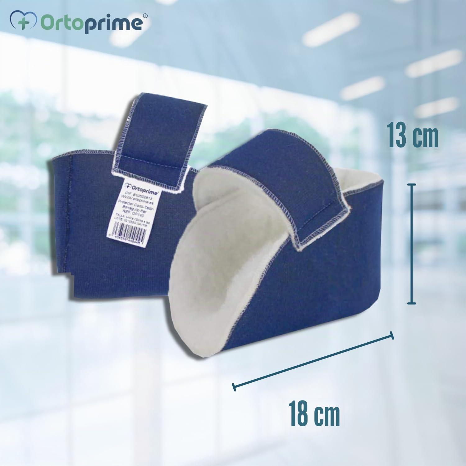 OrtoPrime Talloniere Antidecubito Blu 1 Paio - Talloniera Ortopedica - Talloniera Antidecubito per Piaghe da Decubito - Talloniere Antidecubito Universali - Proteggi Talloni per Sedia a Rotelle