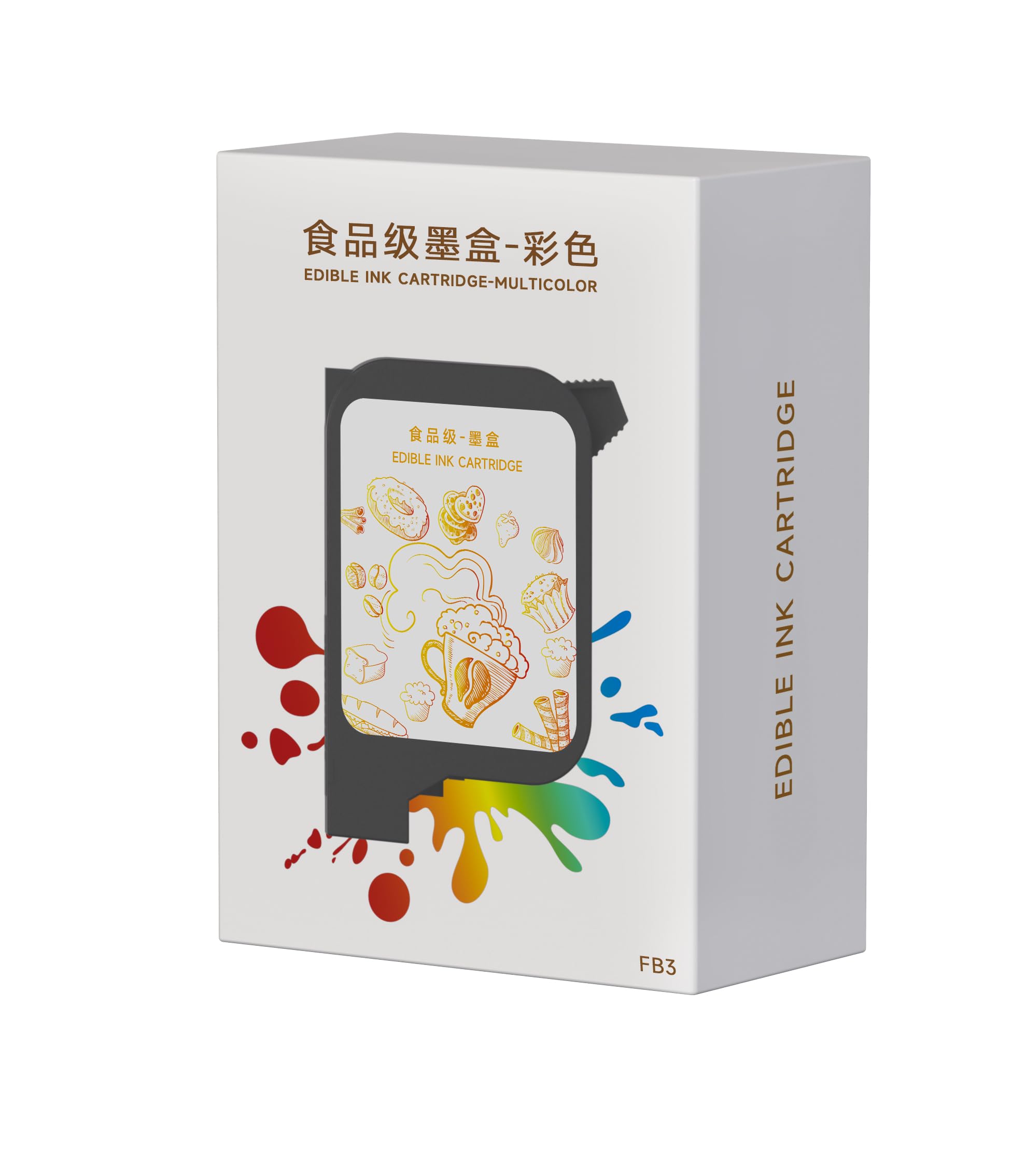 EVEBOT Color Coffee Printer Ink Cartridge Replacement for EB-FC1, Printing Colorful Patterned Coffee Latte Art on Cappuccino, Macarons, Cookies for Christmas Birthday, EB-FC1 Fancy Box (Color)