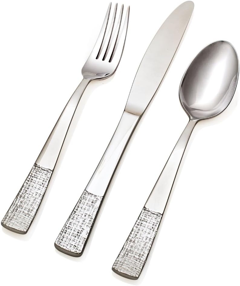 Hampton Forge 45 Piece Signature Bremen Flatware Set, Metallic
