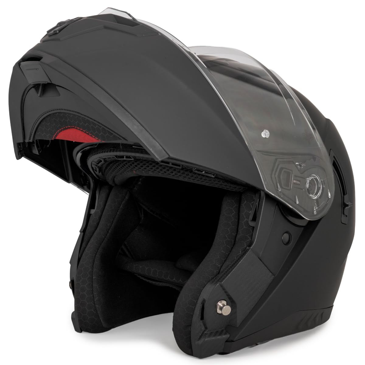 VINZ Pasco Klapphelm mit Sonnenblende & PINLOCK 70 vorbereitet | ECE 22.06 Motorrad Helm für Herren & Damen | Motorradhelm Klappbar Integralhelm | In Gr. XS-XXL
