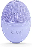 EZBASICS Escova de limpeza facial feita com silicone macio ultra higiênico, escova facial vibratória sônica à prova d'água para limpeza profunda, esfoliação e massagem suaves, carregamento