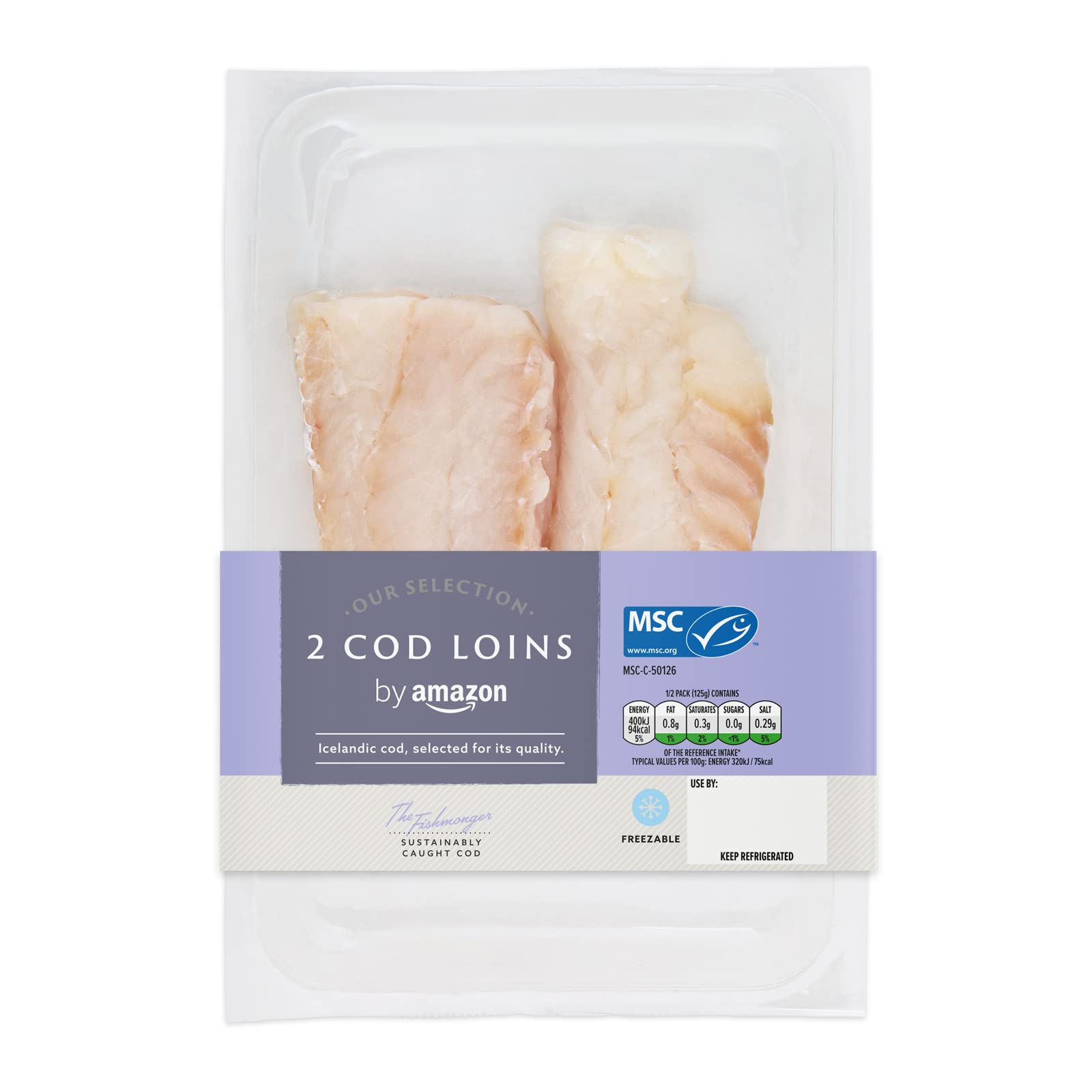 Our Selection 2 Skinless & Boneless Cod Loins, 250g