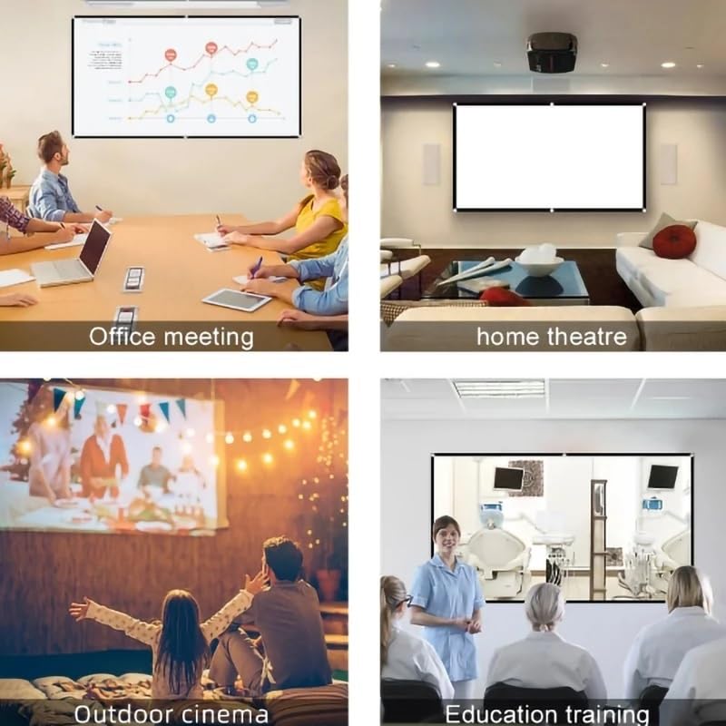 Screen 60 72 84 100 120 150 Inch Projector Screen miniatura 4