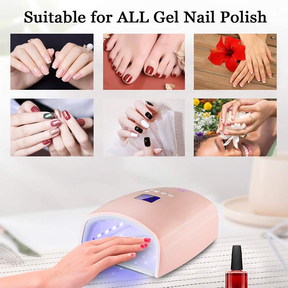 lampade per nail art. Lampada for unghie a LED senza fili, Lampada for unghie in gel ricaricabile da 48 W Asciugatore for unghie senza fili, Luci for polimerizzare smalto professionale Strumenti for m