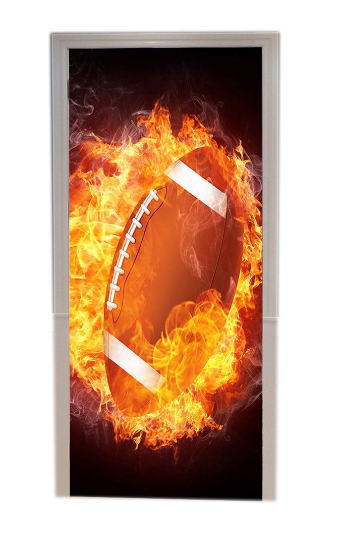 Sticker porte ballon de football 3d poster de porte en vinyle 77x200cm