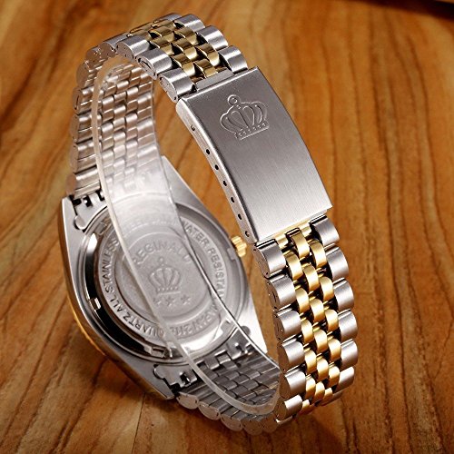 Fanmis Women's Luxury Dress Rhinestone Stainless Steel Waterproof Quartz Date Luminous Casual Watch Silver Green (Silver Blue) #TOP6