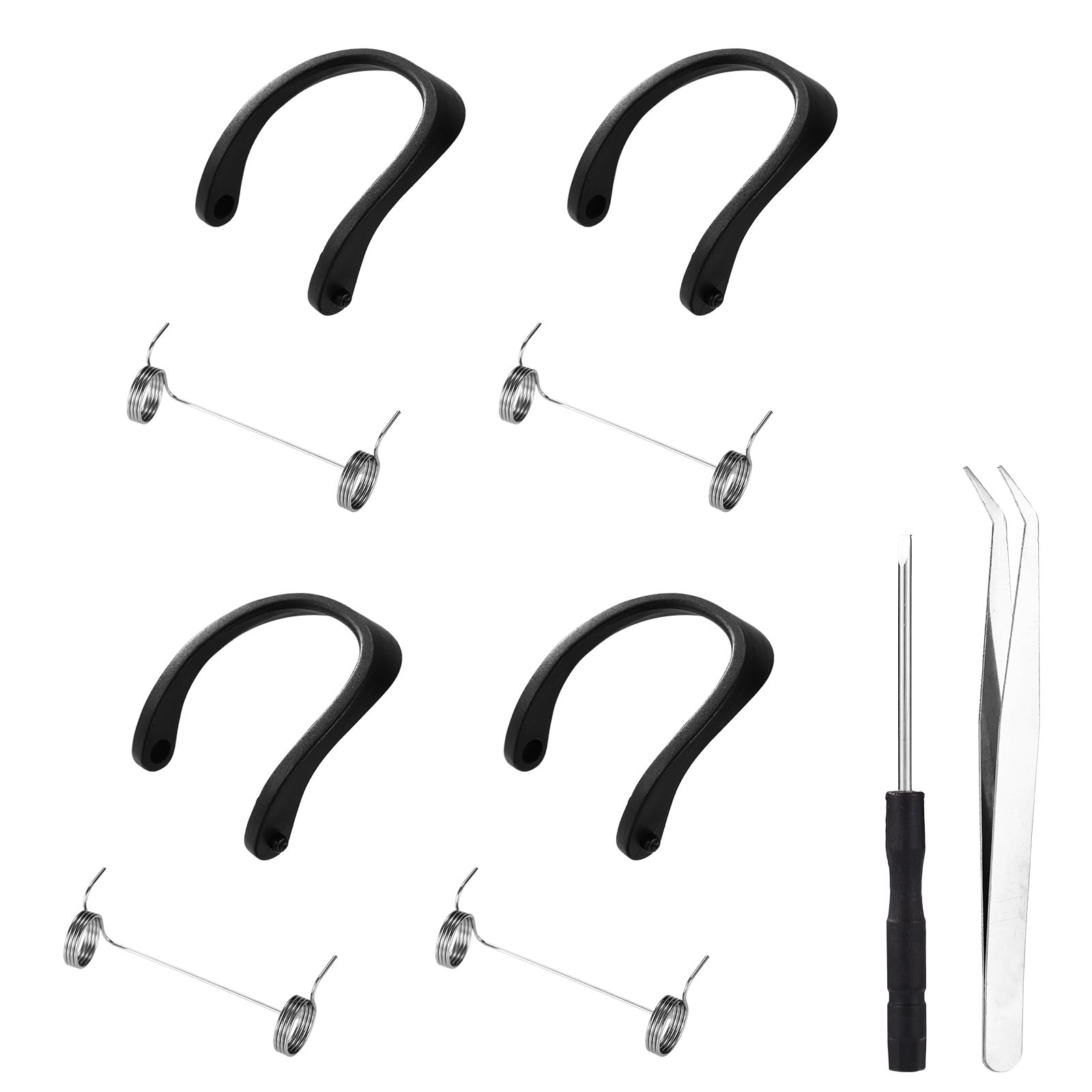 Sinbana 4pcs Replacement Handles for Owala FreeSip Water Bottle 24oz/32oz, BPA-Free Carry Loop Handle Accessories with Tweezers and Screwdriver (Black)
