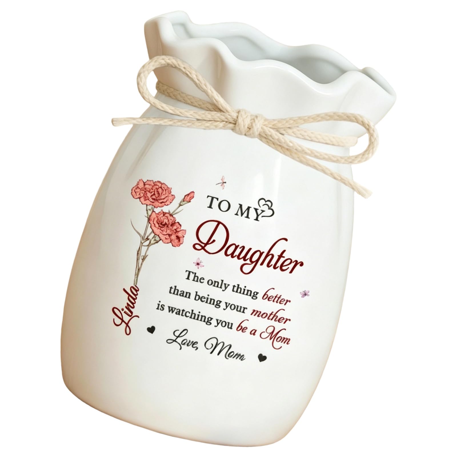 Personalize Flower Vases for Daughter the Only Things Better Than Being Your Mother Decorative Vases Encouragement Gift Mother Day to Daughter Personalize Flower for From Mom