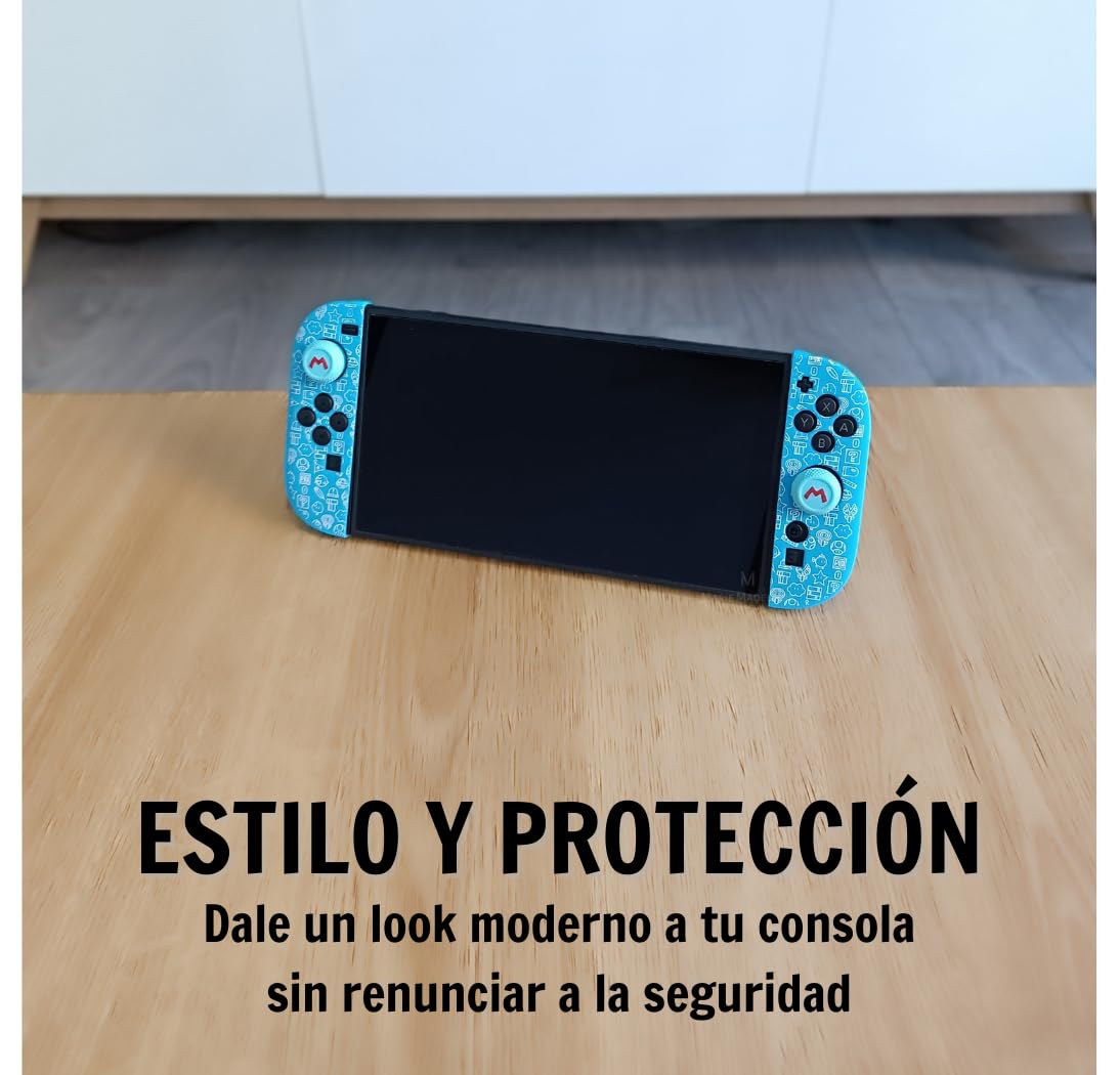 MME Funda de Silicona para Joy-con Switch 2, Antideslizante y Suave al Tacto, Protección para Mandos contra Desgaste y arañazos, Accesorios Switch 2 (Mario Azul) - 5
