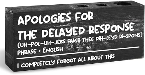 WWBDESK9 - Portalápices de madera rústica para oficina en casa, divertido organizador de escritorio, regalo para compañeros de trabajo, hombres,