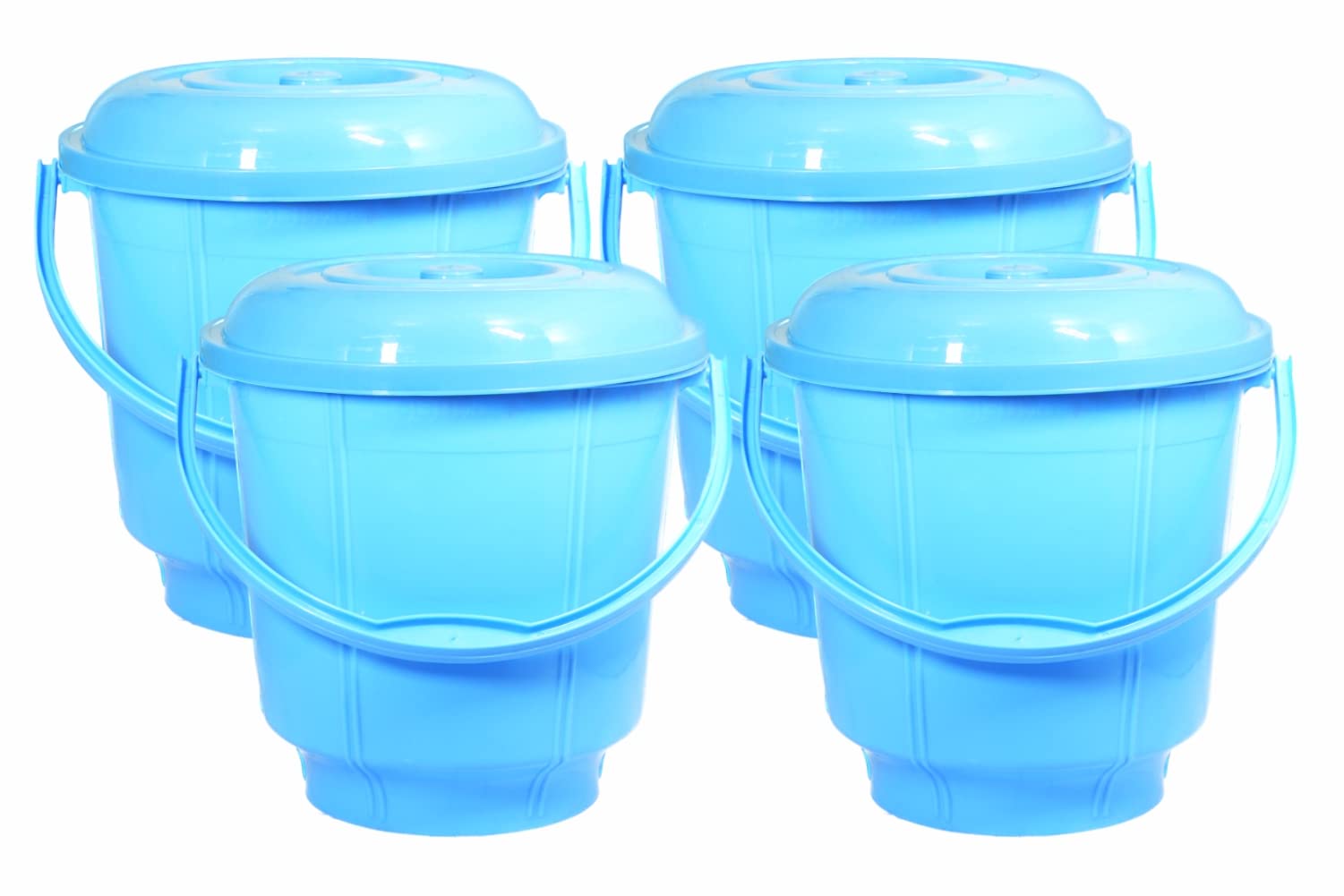 Wonder Homeware 5 Liter Plain LT Heavy Quality Plastic Bucket with Lid,for use in Bathroom, Kitchen, Laundry, Garage,Pack of 4 Pc, 5 Liter, Blue Color (Blue) (B0BR9WRGX5) Amazon Price History, Amazon Price Tracker