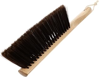 KALLORY 1pc Soft Brush Duster with Wood Handle Brush Car Duster Wooden Handle Car Cleaning Brush Household Brooms Pet Furniture Home Brush Hand Broom Brush for Bed Shoe Brush Pp Brown Hair