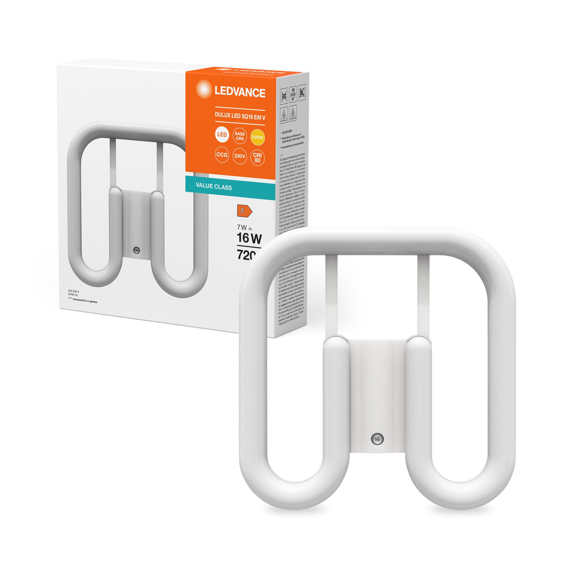 LED 2D 7W 2-PIN GR8 830 Warm White EM & AC Mains