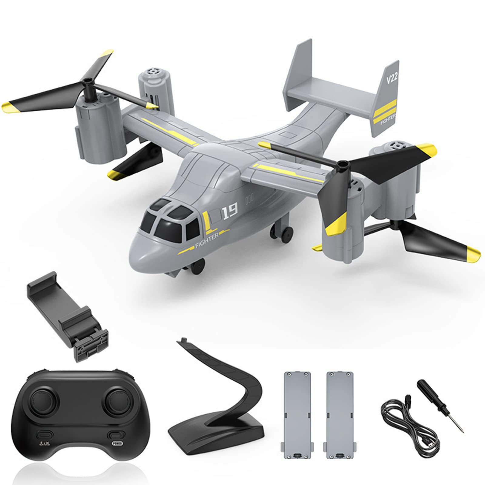 2.4G Elicottero Telecomandato: Camouflage Militare RC Aereo Con Giroscopio | 6 Canali Posizionati Altezza Interna RC Elicottero Con Telecamera 1080P 2 Batterie Giocattolo Regali (B)