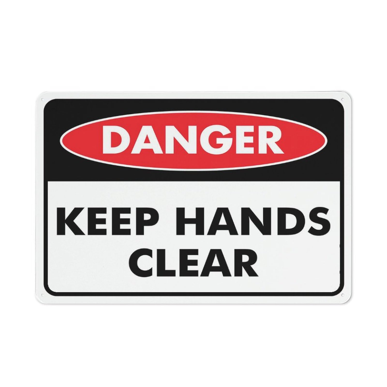 Danger Keep Hands Clear Sign 8x12Inch Aluminum Sign For Business, Workplace, Office, Home,Outdoor Use