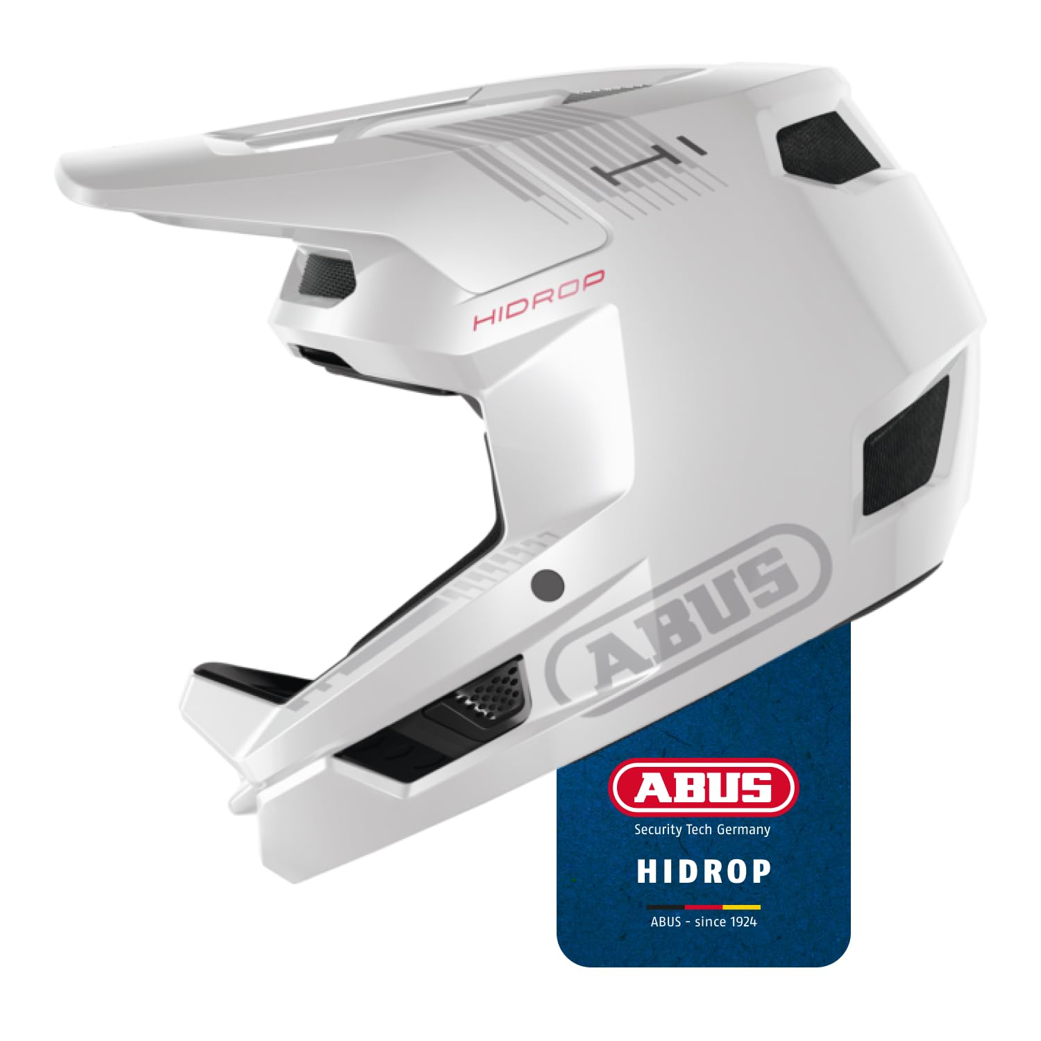 ABUS Downhill Helm HiDrop – ASTM-zertifizierter Fullface Helm mit ABS-Außenschale für MTB: Downhill, Enduro und Bikepark – für Erwachsene und Jugendliche