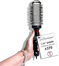 Cricket Technique Thermal Hair Brush #370 1.75” for Blow-Drying, Curling, and Styling – Heat-Retaining Barrel with Anti-Static Tourmaline Bristles, Round Thermal Brush, Ideal for All Hair Types