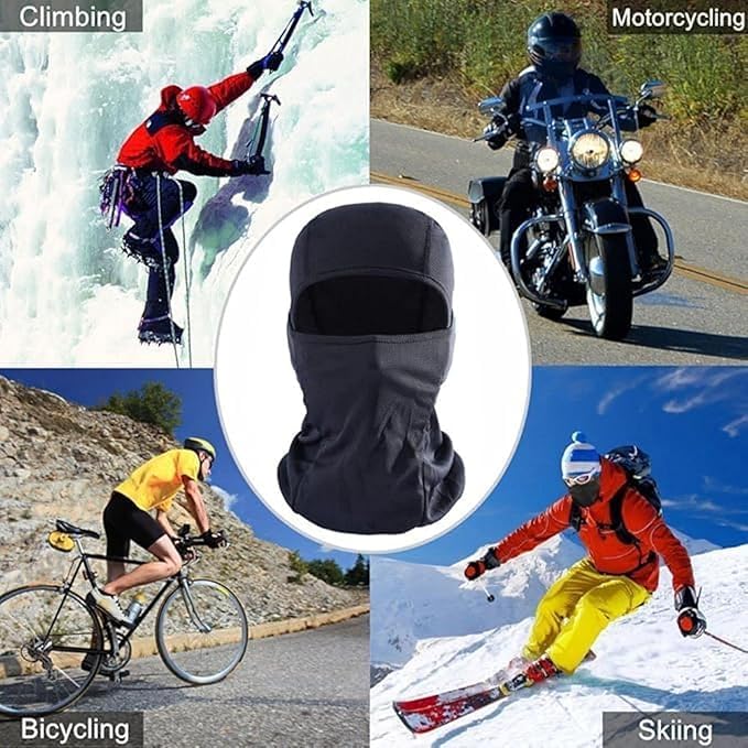Image of Tomorrow Balaclava Face Mask for Winter - Cold Weather Full Face Cover for Men & Women | Ski Mask, Motorcycle Riding, Cycling, Snowboarding, Neck Warmer | Breathable, Windproof, Black